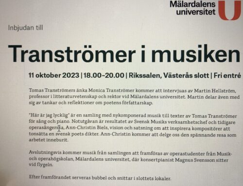 Release concert Tranströmer song book